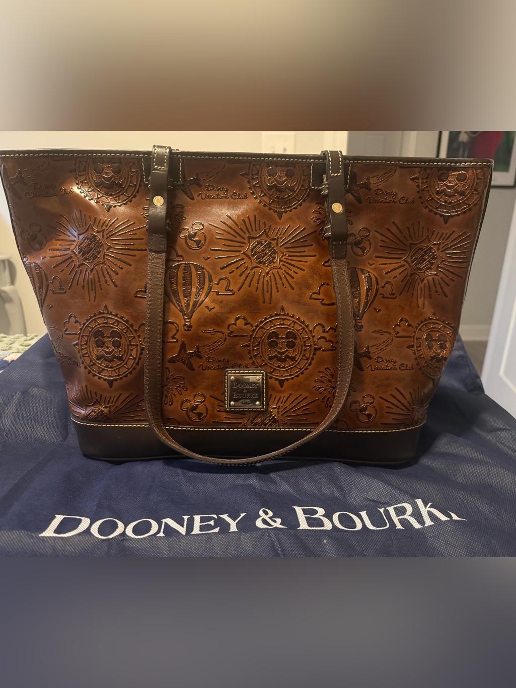 Dooney & Bourke Disney Vacation Club Embossed Leather Tote Dvc